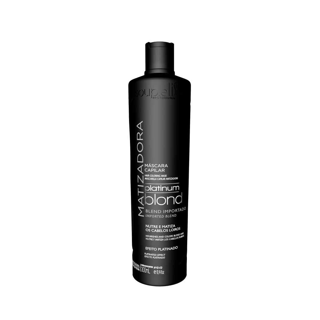 Máscara Matizadora Platinum Blond 300 ml Soupleliss Professional